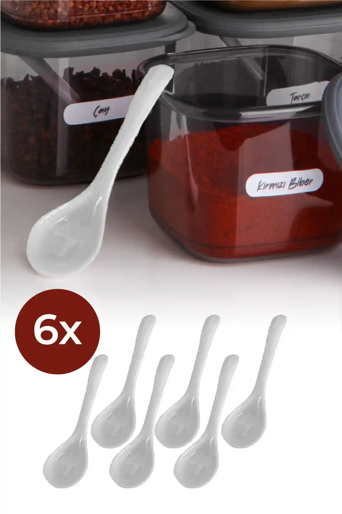 Vienev 6'lı Baharat Kaşığı Seti Pratik ve Dayanıklı Mutfak Gereçleri