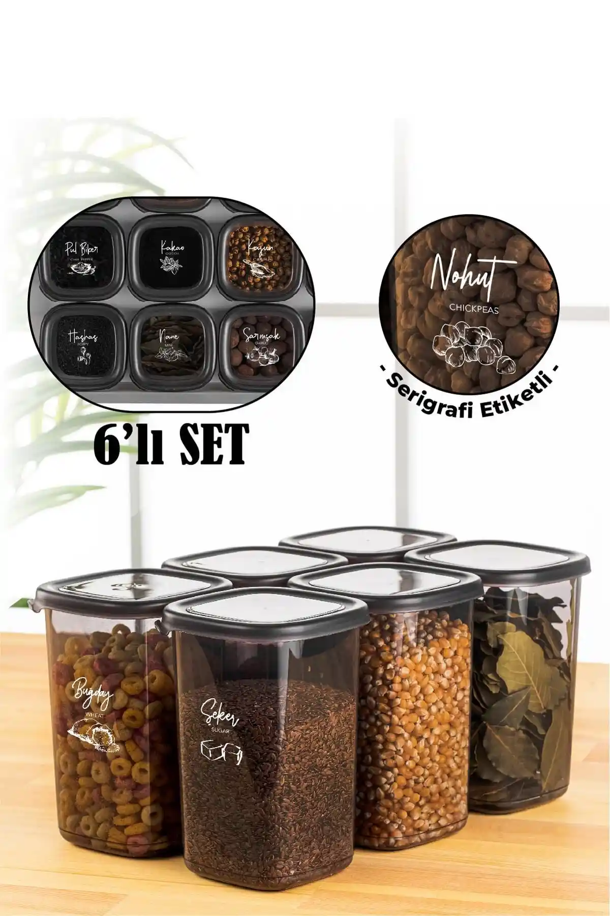 Vienev Peggy Kare Saklama Kabı 6'lı Set 1.2 Litre dayanıklı ve fonksiyonel