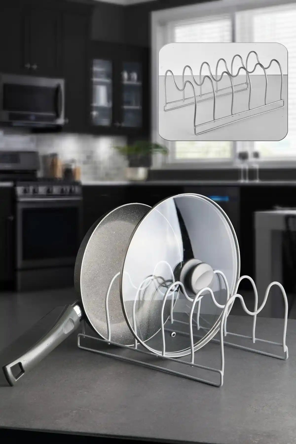 Vienev Tava ve Tencere Kapağı Düzenleyici ile Mutfakta Düzeni Sağlayın