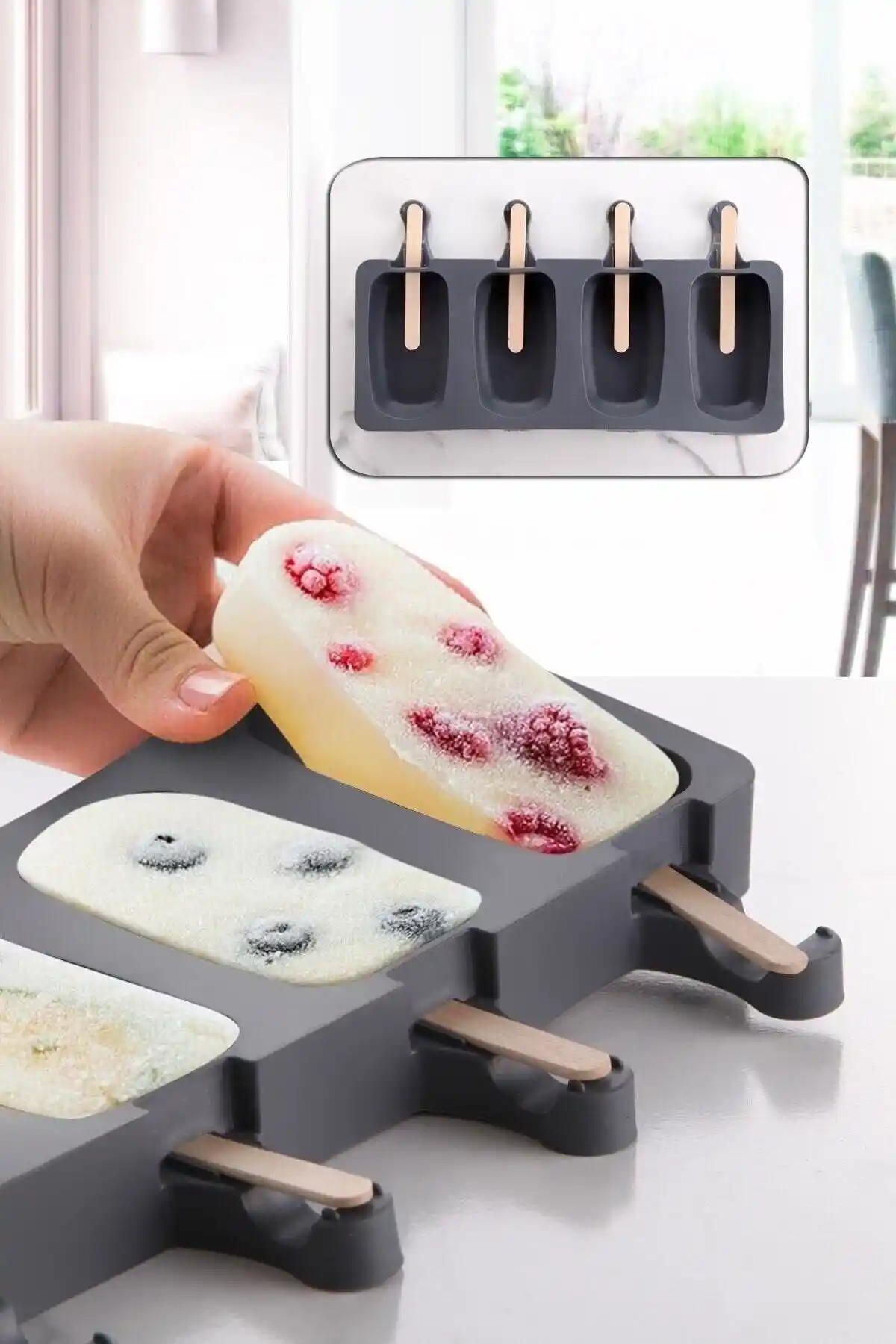 Vigentino Magnum Dondurma Kalıbı ve Ahşap Çubuklarla Evde Sağlıklı Dondurma Yapımı