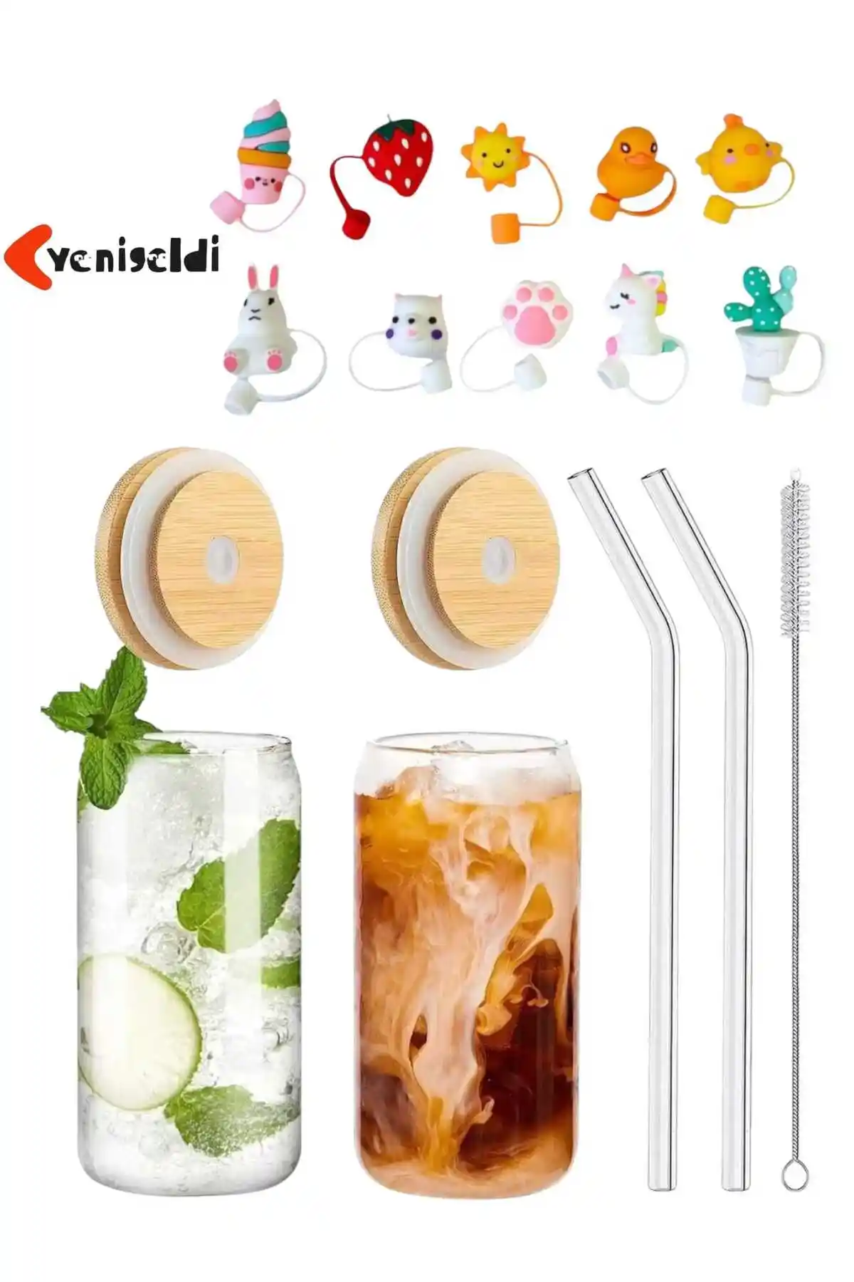 Yenigeldi 7'li Isıya Dayanıklı Cam Bardak Seti Şık ve Güvenli İçerik Sunumu İçin