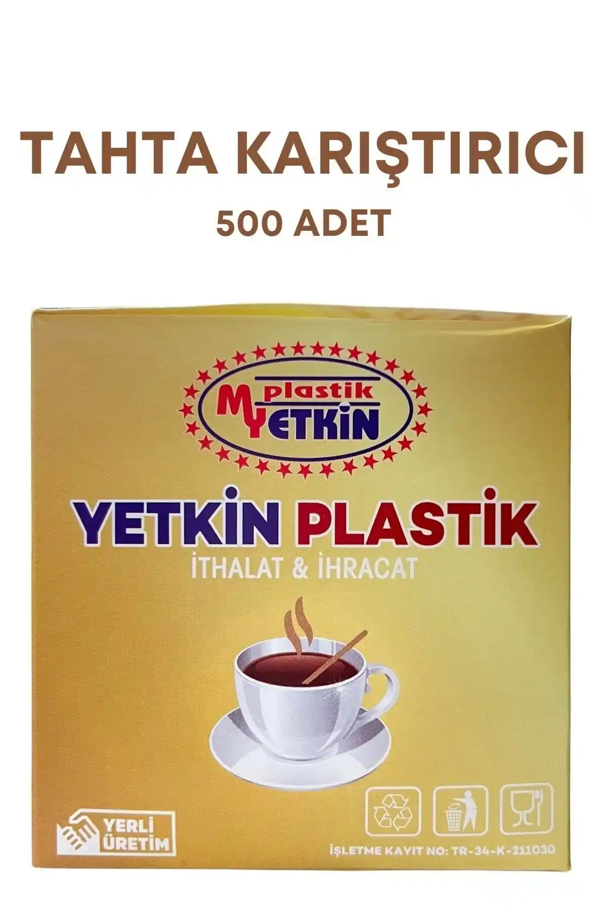 Yetkin Plastik Tahta Çay ve Kahve Karıştırıcı Seti: Dayanıklı ve Estetik Mutfak Gereci