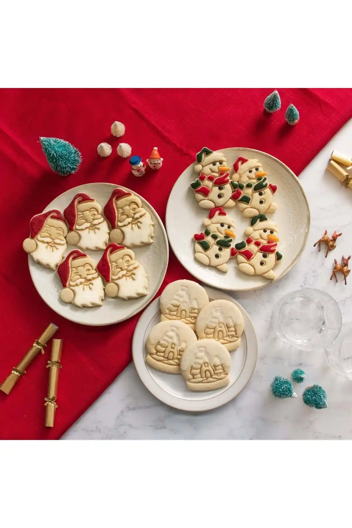 Yılbaşı İçin Hobist Noel Baba ve Kardan Adam Kalıp Seti Güvenli ve Pratik Kullanım