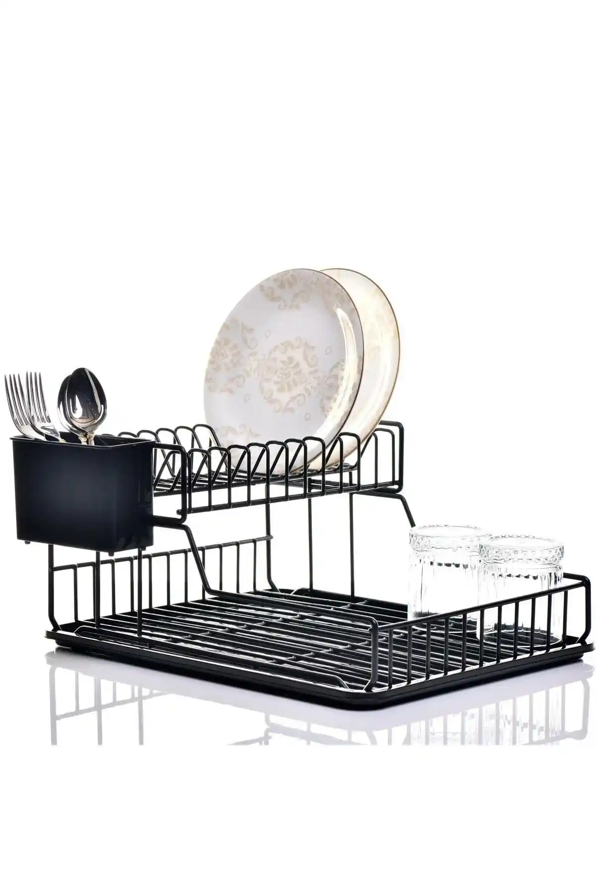 ZENSAN İki Katlı Paslanmaz Siyah PE Kaplama Modüler Tabaklık ve Bulaşıklık Ürünü Tanıtımı