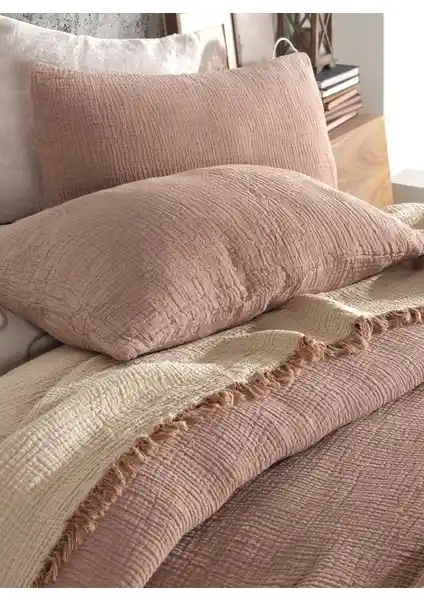 Destiny Hometex ve Natural Meet Maya Müslin Çift Kişilik Yatak Örtüsü Karşılaştırması