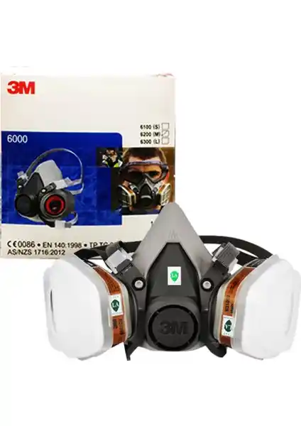 3M 6200 Gaz ve Buhar Maskesi Takımı Endüstriyel ve Boya İşleri İçin Güvenli Solunum Koruması