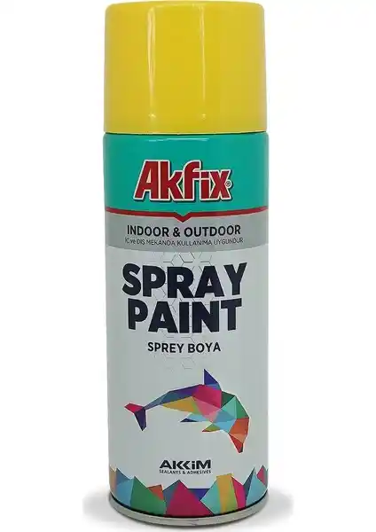 Akfix Akrilik Sprey Boya 400ml Parlak Taksi Sarısı Yüksek Kalite ve Dayanıklılık