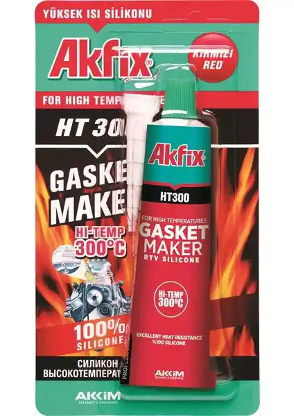 Akfix Ht300 Yüksek Isı Silikonu Endüstriyel ve Profesyonel Uygulamalar İçin Güçlü Yapıştırıcı