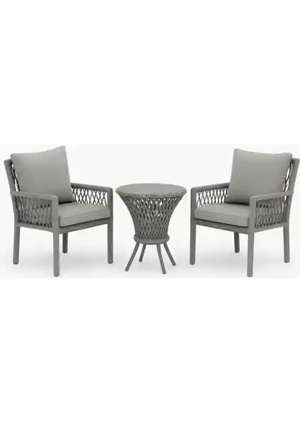 Alya Raddan 1+1 Bistro Set Bahçe ve Balkon İçin Modern ve Dayanıklı Oturma Grubu
