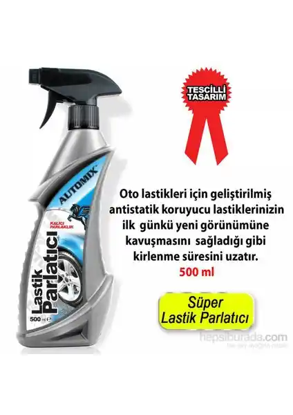 Automix Süper Lastik Parlatıcı: Aracınızın Lastiklerine Profesyonel Bakım ve Parlaklık