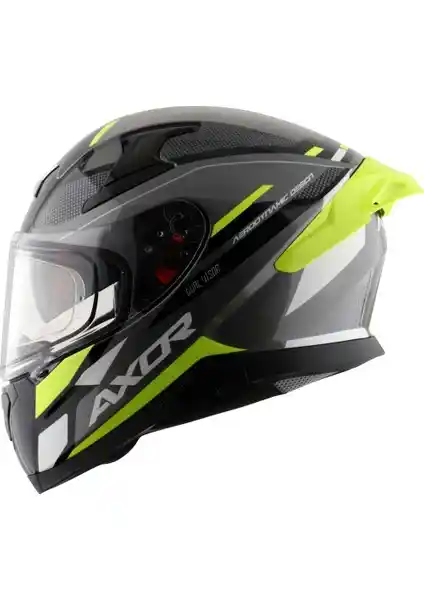 Axor Apex Turbine Kask Athena Grey Neon Yellow Gloss Güvenlik ve Konfor Bir Arada