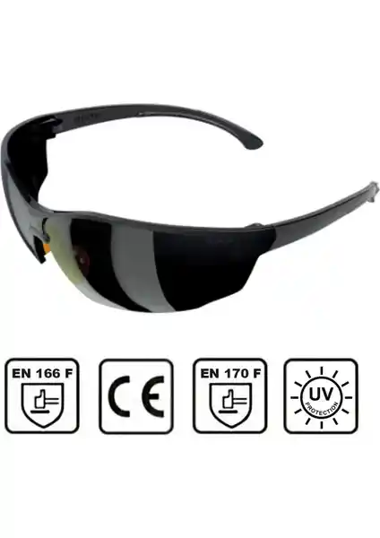 Badem10 S1100 Siyah İş Güvenliği Kaynakçı Gözlüğü Uluslararası Standartlara Uygun Koruma