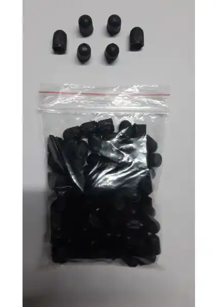 Bayraktar Siyah Plastik Sibop Kapağı 100'lü Paketi Otomotiv ve Endüstriyel Kullanım İçin