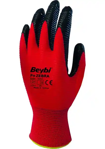 Beybi Pn Zebra Kırmızı Nitril İş Eldiveni: Güvenlik ve Dayanıklılık İçin Optimal Seçenek