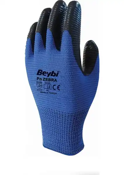 Beybi Zebra Nitril Kaplama Örme Eldiven: İş Güvenliği ve Dayanıklılık İçin Uygun Çözüm