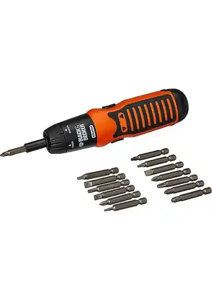 Black & Decker A7073 19 Parça Pilli Vidalama Seti - Çok Fonksiyonlu ve Kablosuz Kullanım
