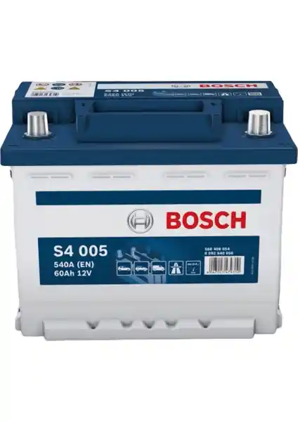 Bosch Akü 12V 60Ah S4 Silver Serisi 540 CCA Güç ve Güvenilirlik İçin Uygun Seçenek