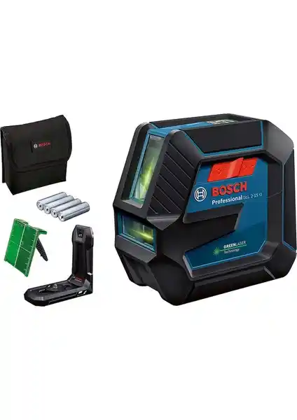 Bosch GLL 2-15G Yeşil Çizgi Hizalama Lazeri - Hassas ve Dayanıklı Profesyonel Cihaz