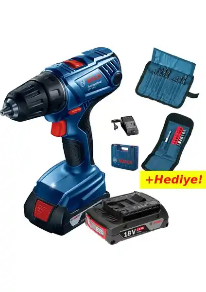 Bosch GSR 180-LI Profesyonel 2x2.0Ah Çift Akülü Vidalama ve Delme Seti Özellikleri