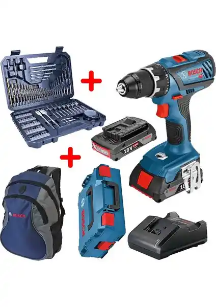 Bosch GSR 18V-28 Çift Akülü Darbeli Matkap Profesyonel ve Hobi Kullanımı İçin Uygun