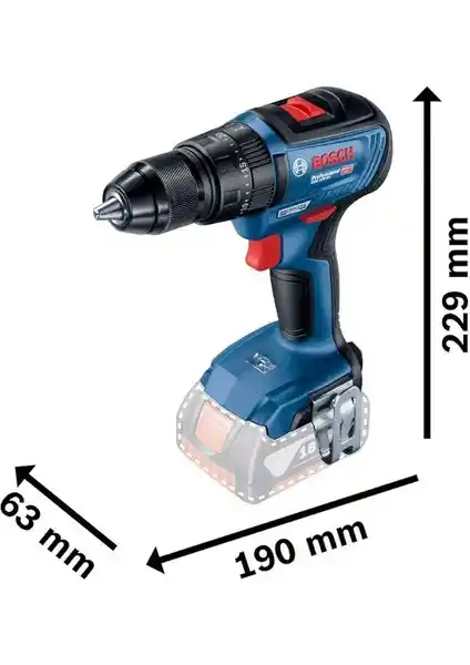 Bosch GSR 18V-50 Çift Akülü Darbeli Vidalama Profesyonel Kullanım İçin