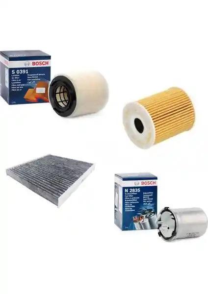 Bosch Polo 1.2 TDI Filtre Bakım Seti 2010-2014 modelleri için yüksek kalite ve güvenilirlik