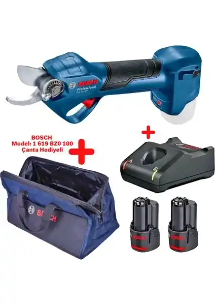 Bosch Pro Pruner 12 V 2 Ah Çift Akülü Dal Budama Makası Entegre Güç ve Ergonomiyi Sunar