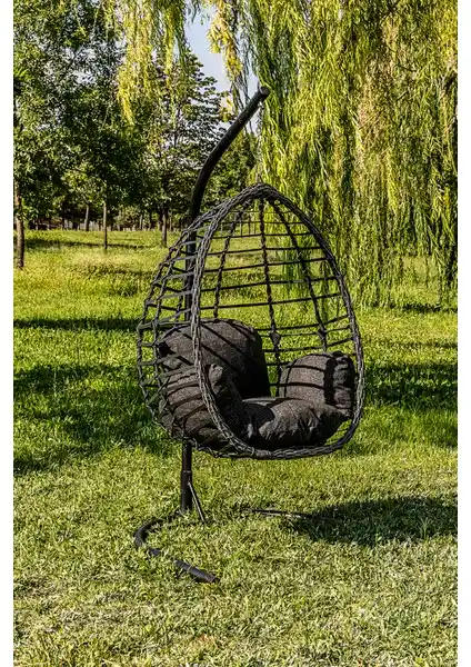 Btk Concept Eylül Tek Kişilik Rattan Salıncak Bahçenize Şıklık ve Konfor Katıyor