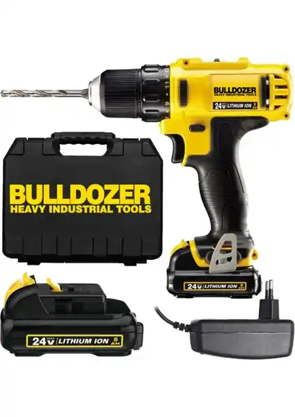 Bulldozer 24 V 5 Ah Darbeli Metal Dişli Şanzuman Çift Akülü Vidalama Matkap Özellikleri ve Kullanım Alanları