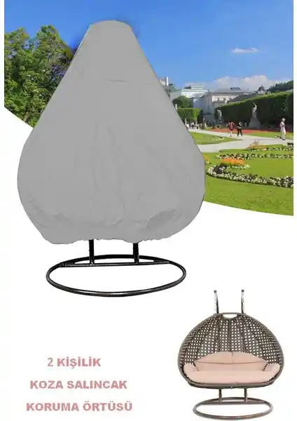 Bundera Cocoon Gri Su Geçirmez Koruma Örtüsü Bahçe ve Balkon Mobilyaları İçin