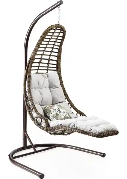 Capri Swing Bodrum Tekli Rattan Bahçe Salıncağı: Modern ve Dayanıklı Dış Mekan Dekoru