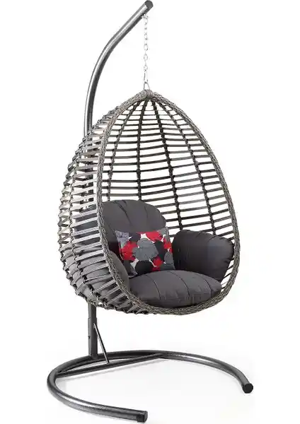 Capri Swing Gümbet Rattan Bahçe ve Balkon Salıncağı Modern Tasarım ve Dayanıklılık
