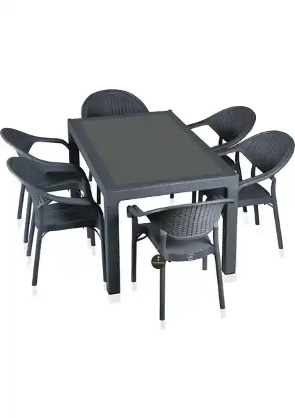 Çavdar Group Rattan Camlı 90X150 Masa ve 6 Bambu Sandalyeli Takım Özellikleri