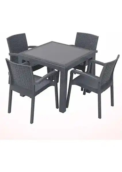 Çavdar Group Violet Rattan 90x90 cm Camlı Bahçe ve Teras Masa Takımı Özellikleri ve Kullanım Alanları