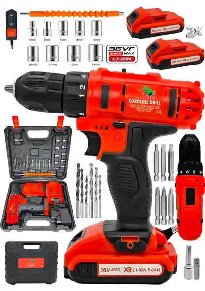 Daflong 36 V 5 Ah Li-ion Darbesiz Çift Akülü Vidalama Şarjlı Matkap Özellikleri ve Kullanım Alanları