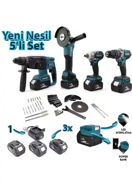 Dawreek Beşli Set MK350: Çok Yönlü Güç Kaynağı ve Araç Seti Özellikleri ve Kullanım Alanları