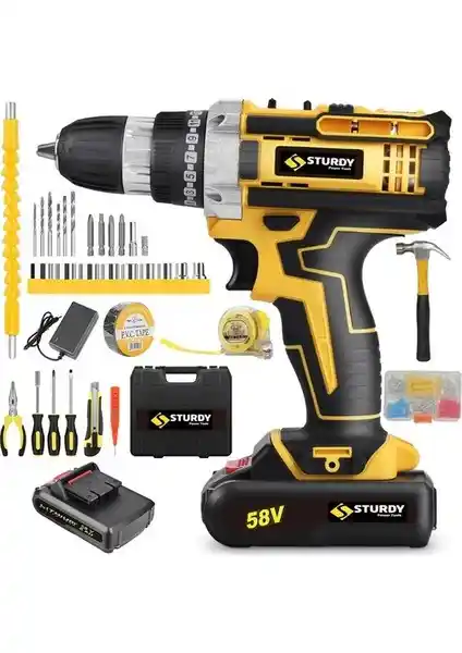 Dayanıklı Japon Teknolojili 54V8AH Darbeli Metal Şanzuman Şarjlı Çift Akülü Matkap İncelemesi