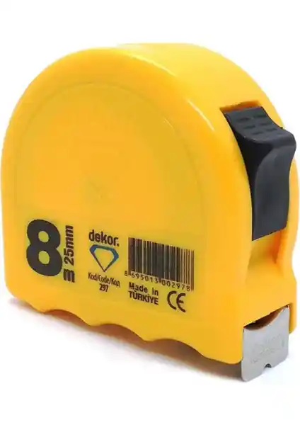Dekor Şerit Metre 8 M X 25 Mm 297 - Dayanıklı ve Hassas Ölçüm Aracı