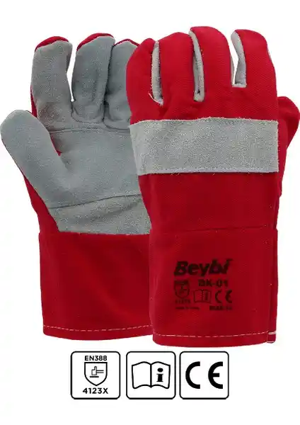 Deri Takviyeli Montaj Eldiveni Beybi Dk-01 İş Güvenliği ve Konfor Sağlar