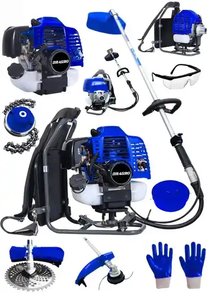 Dragro Alman 20 Hp Sırt Tipi Benzinli Tırpanıyla Bahçe ve Tarla Bakımında Güçlü Performans