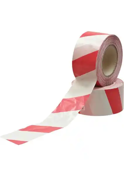 Ennalbur Emniyet İkaz Şeridi Kırmızı Beyaz 500 Metre Uzunlukta Güvenlik Şeridi