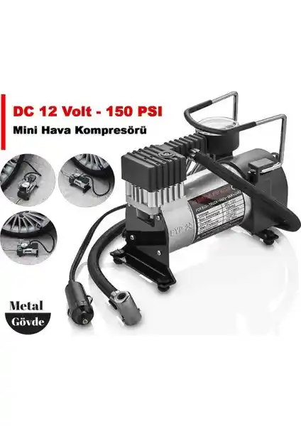 EYP Mini Metal Gövdeli Hava Kompresörü: Dayanıklı ve Sessiz Performanslı Hava Cihazı
