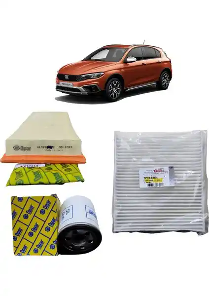 Fiat Egea Cross İçin Opar 3'lü Filtre Bakım Seti Güçlü ve Güvenilir Performans Artırıcı