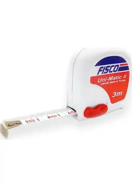 Fisco Fisco Şerit 3 Metre: Dayanıklı ve Kullanımı Kolay Ölçüm Şeridi