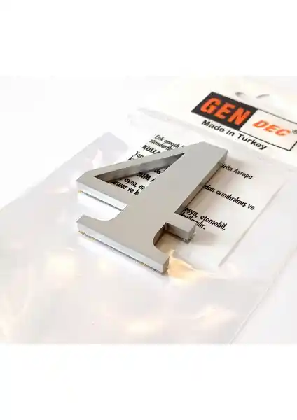 Gendec 7cm Metalik Gri Kendinden Yapışkanlı Kapı Numarası Ürün İncelemesi ve Özellikleri