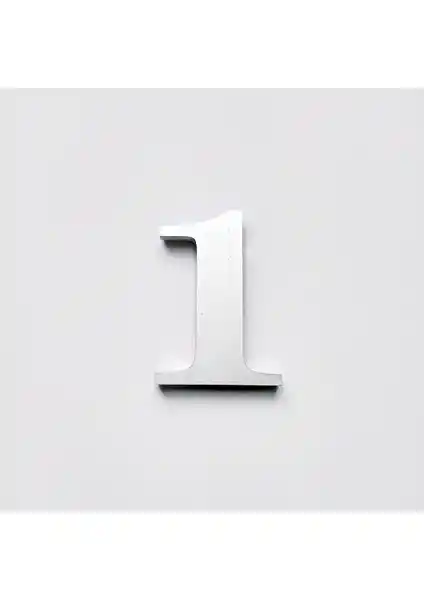 Gendec Metalik Gri Kapı Numarası - Modern ve Dayanıklı Yapışkanlı Dekoratif Ürün