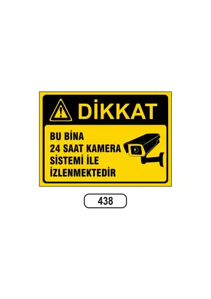 Gündoğdu Bu Bina 24 Saat Kamera İzleme Uyarı Levhası Güvenlik ve Uyarı Çözümü