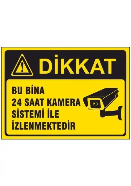 Gündoğdu Güvenlik Levhası 7/24 Kamera İzleme Uyarısı Dayanıklı ve Kolay Kullanımlı