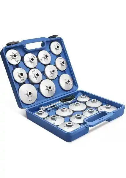 Hırdavat Garajı 23 Parça Tas Tip Yağ Filtre Sökme Seti ile Araç Bakımında Yenilik