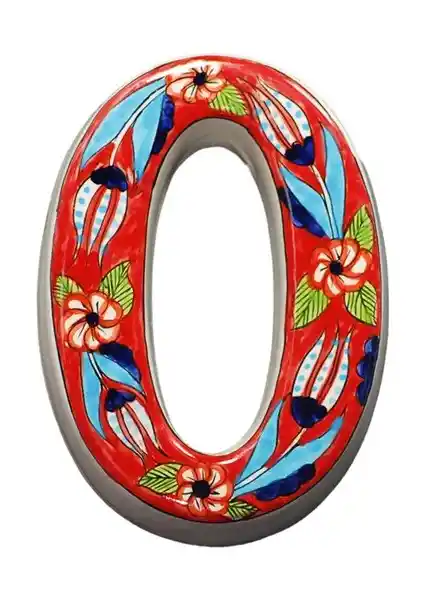 House2Home Seramik Kapı Numarası Kırmızı 0: Estetik ve Dayanıklı Tasarım Özellikleri